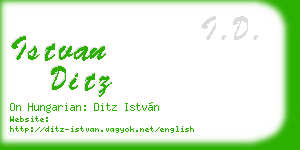 istvan ditz business card